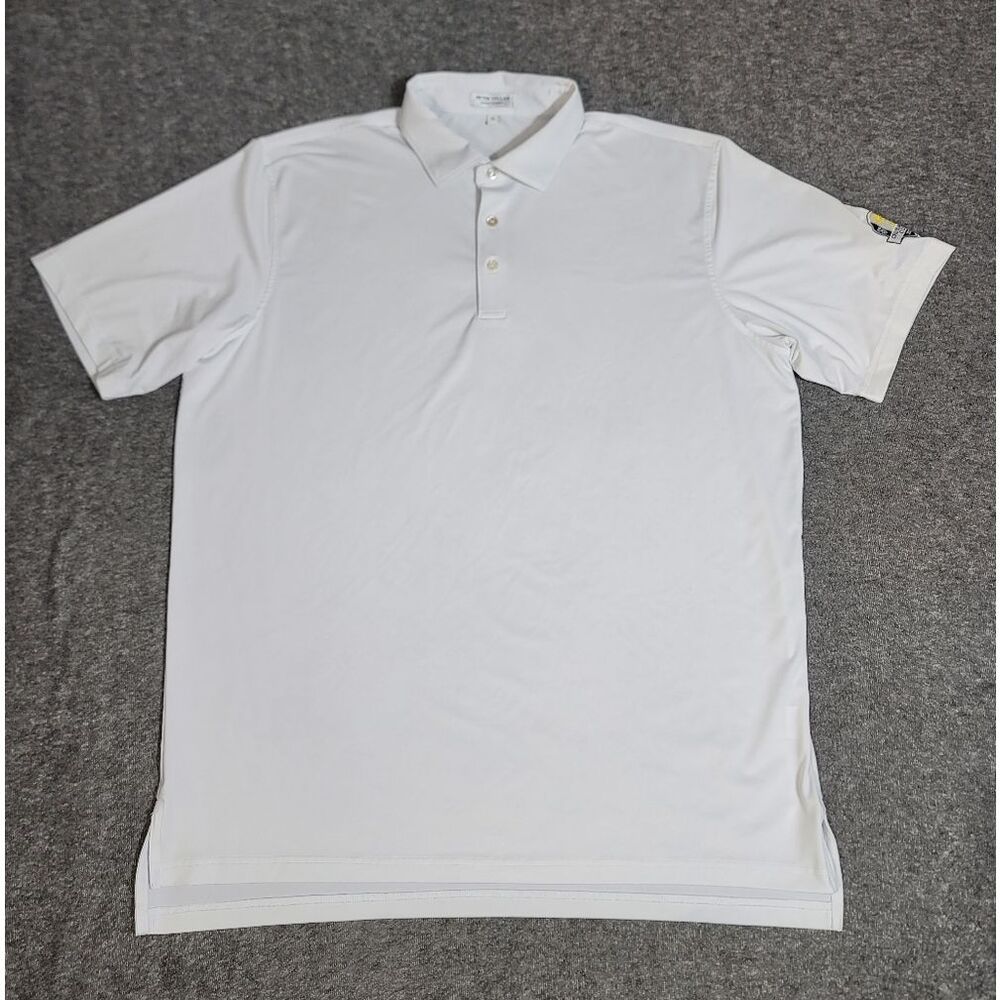Peter Millar Summer Comfort Performance Polo XL White Crusader Cup 2024 Logo